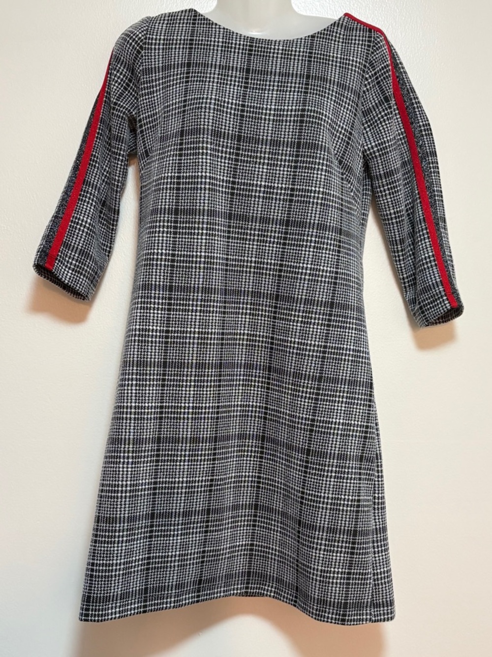 V BY VIOLET WEEKEND 3/4 SLEEV CHECKERED PATTERNED DRESS SIZE S